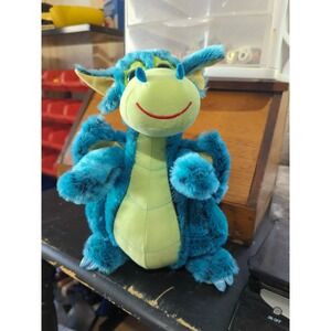 Peek-A-Boo  Dragon Plush Blue Green Toy Stuffed Animal With Wings Super Soft
